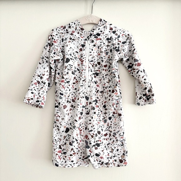 Current Tyed - infant 6 month bathing suit. Sunsuit, Blake, Terrazzo, UPF 50 - Picture 1 of 10
